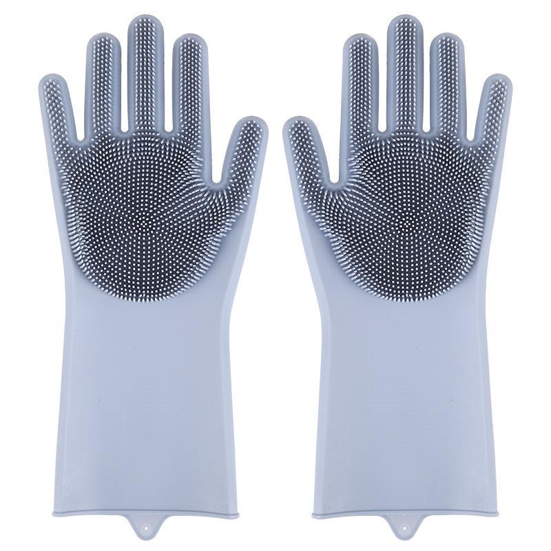 1 para silikonowych rękawic do szorowania