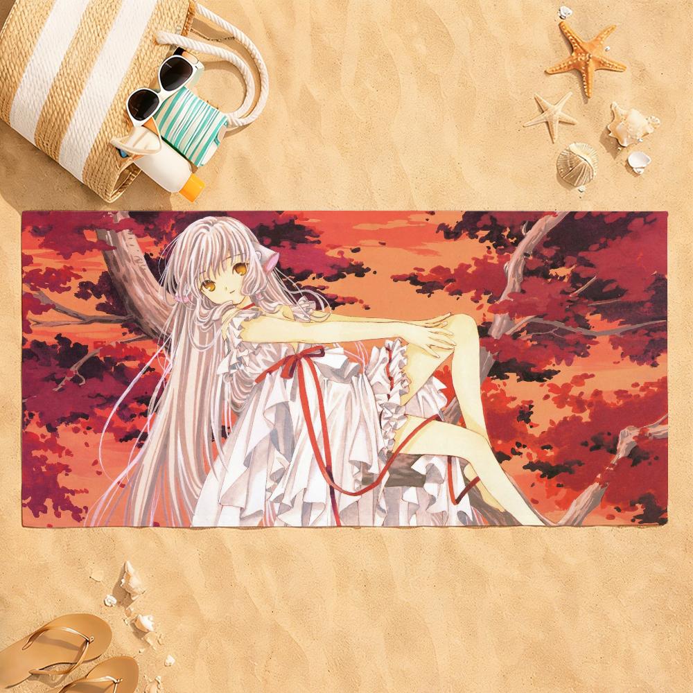 Anime C-Chobits Cute Chi Towel Quick Dry Absorbent Beach Towel for Sports, Fitness, Swimming and Outdoor Activities