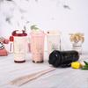 Water Bottle Stainless Steel Lily of the Valley Coffee Cup Double Printing Portable Straw Water Cup Thermos Cup Water Cup