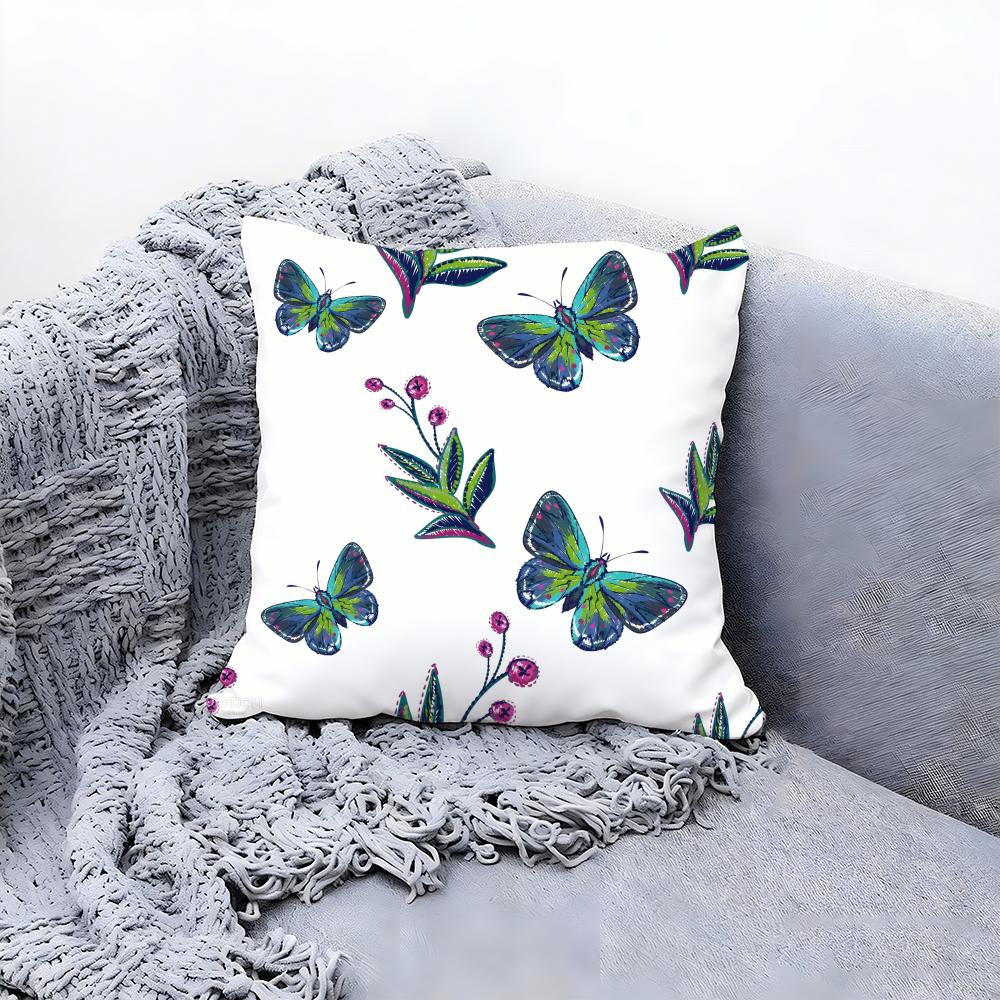 Graceful Butterfly Cushion Cover Premium Comfort Reversible Pillow Cove Two In One Design for Any Room  Car Interior