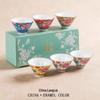 Gradient Enamel Ceramic Tea Cup Gift Set
