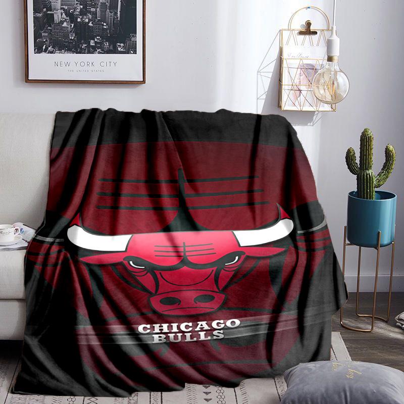 Chicago Neon Cityscape Throws Blanket Flannel Blankets Plush for Couch Bed Gifts for Men Women Travel picnic blanket Christmas fan gifts