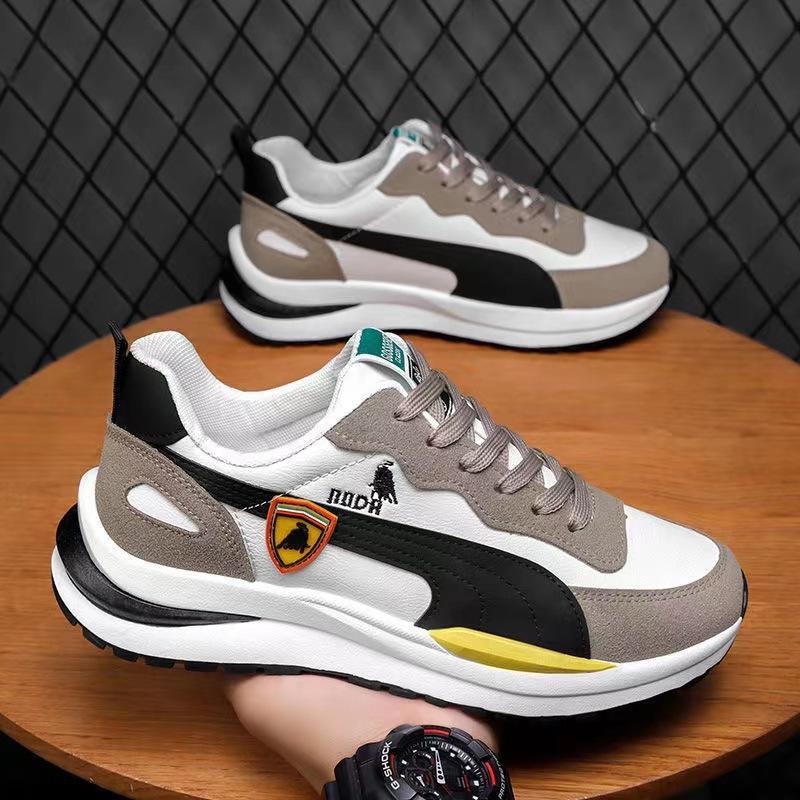 

Men s shoes sports shoes 2024 spring comfortable casual running shoes, teenage students men s dad shoes wholesale 39 серый