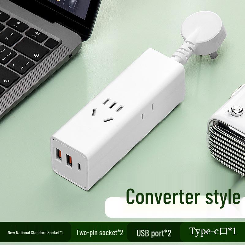 Compact Travel Power Strip with USB & Extension Cord for Home, Dorms & Offices