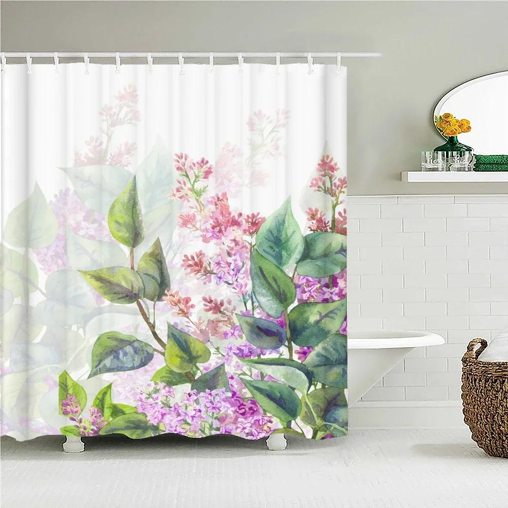 Dandelion Natural Flowers Shower Curtains Waterproof Bathroom Curtain Bath Curtain High Quality With Hooks Shower Curtain