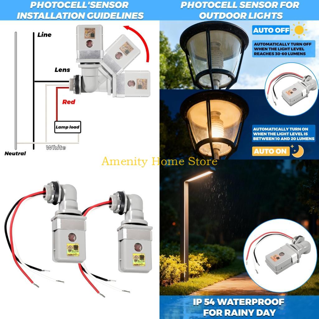 

F26C 2Pcs Replacement Waterproof Photoelectric Switches With Swivels Mount Enduring CN