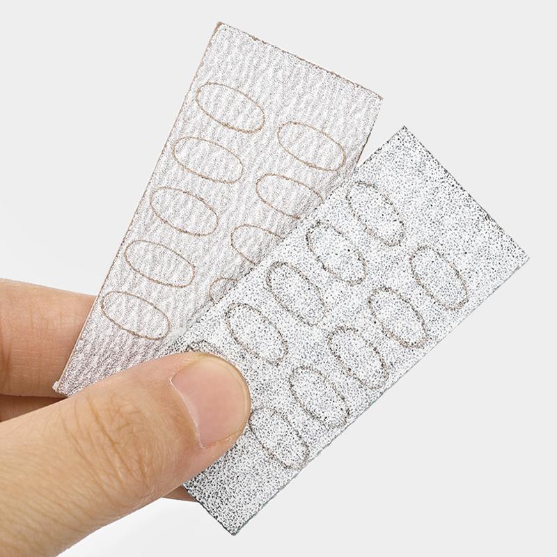 50 Stück Nagelhautschieber Selbstklebende Sandblattfeile Trimmen von Nägeln Vorpolieren Sandpapier-Set Maniküre-Behandlungswerkzeug