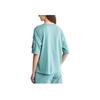 Timberland Solid Color Round Neck Pullover Casual Short Sleeve T-Shirt Women Tops Mineral-Blue A42F2-G99