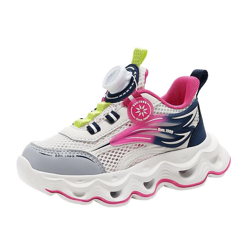 Children's Sports Shoes Girls' Mesh Casual Shoes Wear-resistant and Non-slip Shoes Flow Fashion Children's Sports Shoes Popular Running Shoes