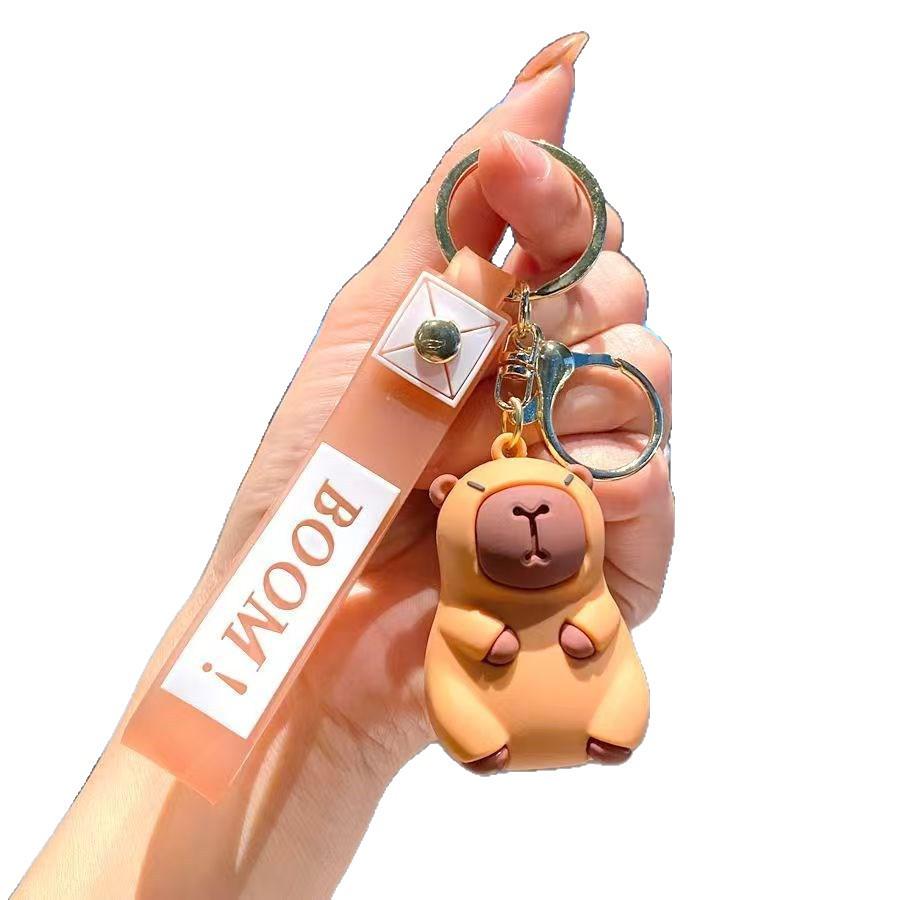Capybara Cartoon Keychain - Cute Anime Doll for Students, Best Friend Birthday Gift, Small Pendant