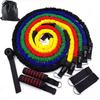 11-Piece Cloth Sleeve Resistance Bands Set - 150 Lbs Multifunctional Anti-Break Elastic Trainer