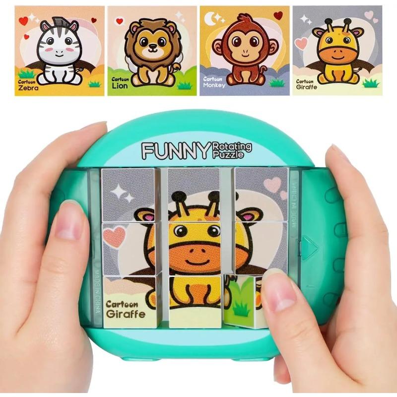 4IN1 Rotating Puzzle for Kids Fidget Toys 3 4 5 6 7 8 Year Old 4 Puzzles in 1  Fine Motor Skills, Gift for Boys & Girls Ages 3+