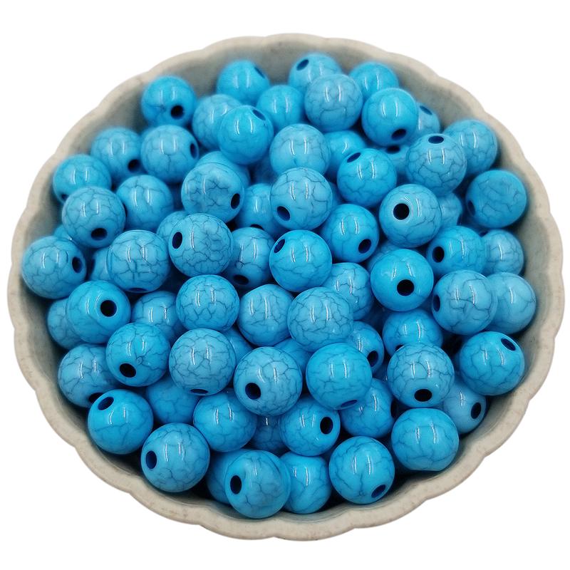 Creative Pendant Handmade Material 100Pcs 8mm DIY For Wholesale Jewelry Accessories Loose Bead Cracks Beads Necklace Bracelet