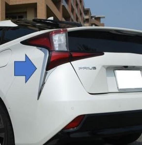 FUKUARE Prius 50 Series Late Model Taillight Rear Garnish Chrome Finish Exterior Custom Parts