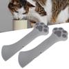 2pcs Multifunction Pet Cat Paw Can Opener Food Spoon Silicone Lightweight Washable for CatGray