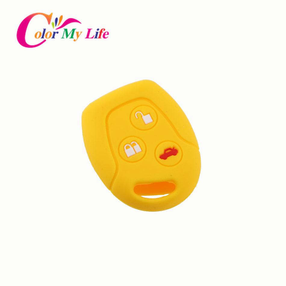 1 Piece Silicone Car Key Protective Holder Fob Cover Bag Case for Ford Fusion Mondeo Focus Fiesta C-Max S-Max Auto