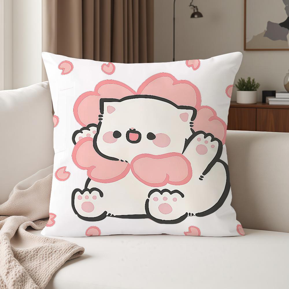 Cute Cartoon Ffluffystar Cats Pillow Case Suitable For Bedrooms Living Rooms Cars Home Decoration