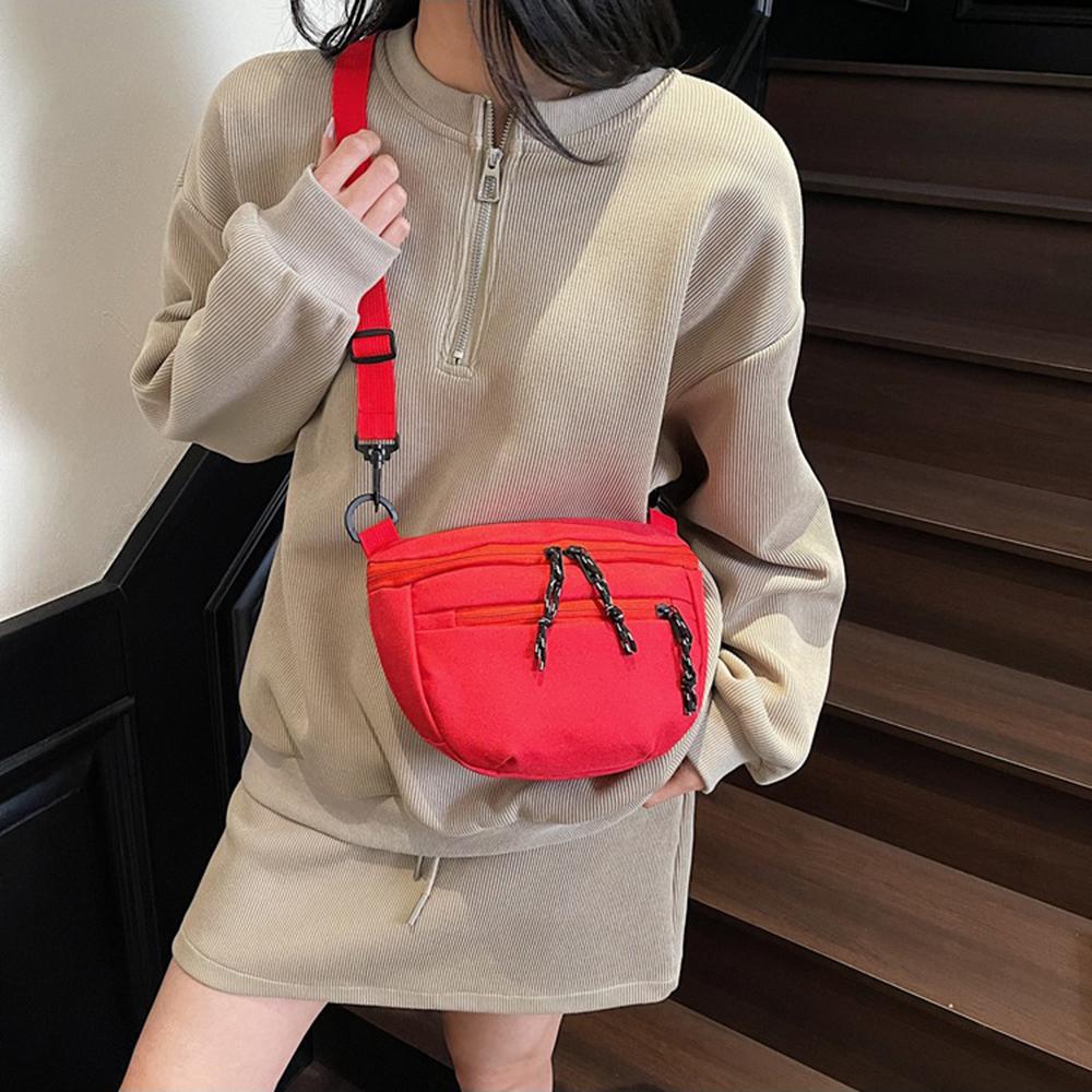 Waterproof Dumpling Shoulder Bag Korean Style Sports Crossbody Bag Nylon Half Moon Bags Travel