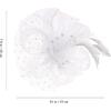 SOIMISS Lightweight Mesh Headpiece with Veil for Women, Tea Party Hair Accessory, Bridal Hair Ornament for Weddings and Special Occasions White