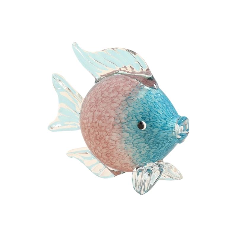 Elegant Glass Kiss Fish Arts Piece for Modern Interior High Transparencies Glass Beautiful Lights