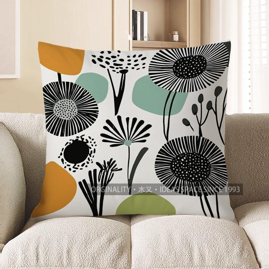 Home Decor Modern Floral Pattern Pillow For Home Decor Pattern Cushion Cover Suitable For Sofa Bedroom Car Pillow Cover