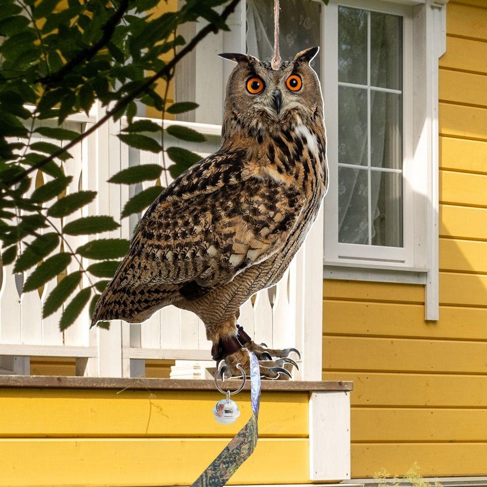 Vodotěsný odpuzovač ptáků sova Zahradní dekorace strašák obdélníkový odpuzovač ptáků