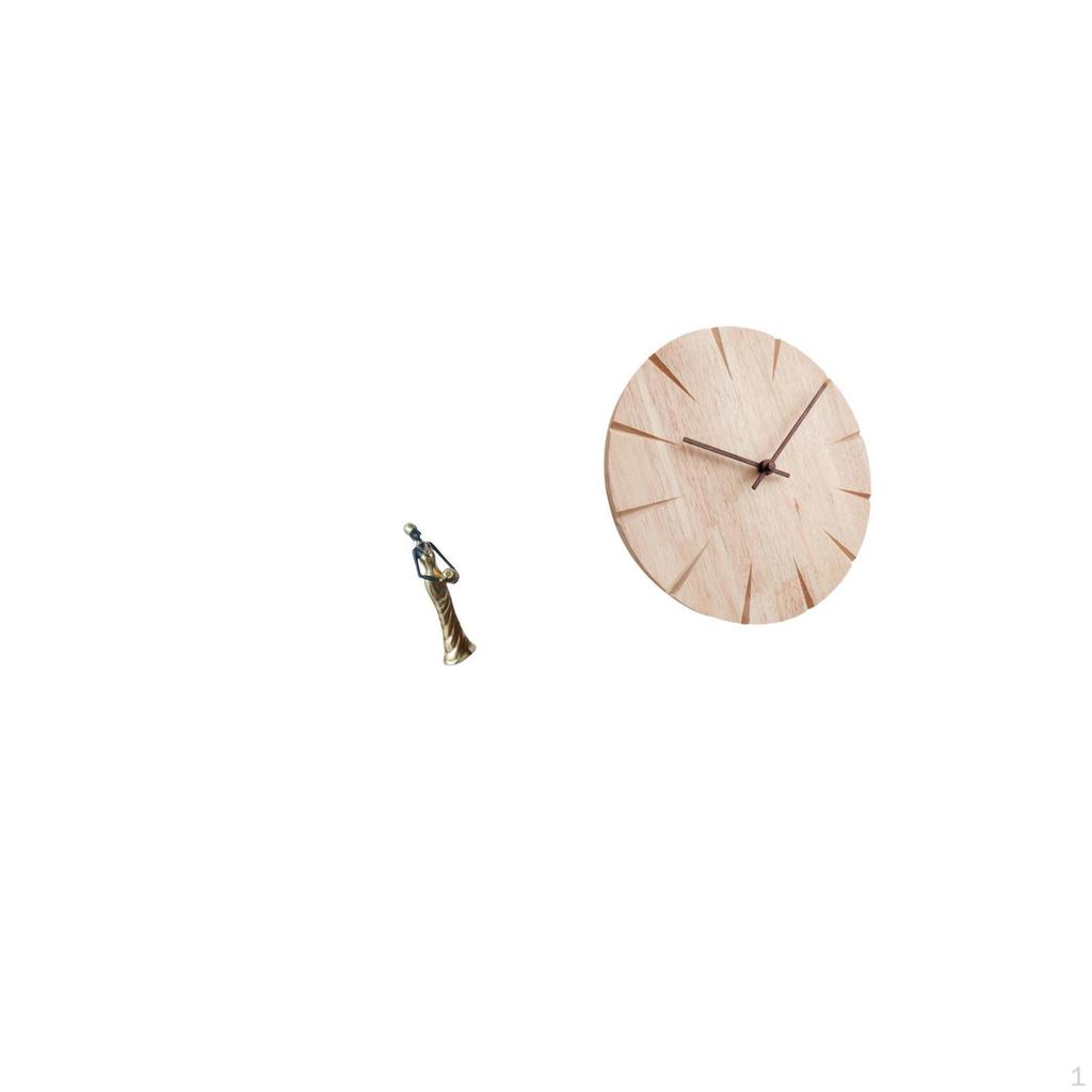 Elegant African Lady Sculpture with Solid Wood Wall Clock Creative Design for Restaurant Office