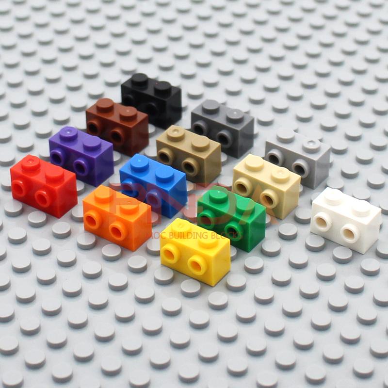 50Pcs Moc 11211 1X2 With Studs On Side Building Blocks Bricks Creative Creative Toys Gifts Developmental Toys