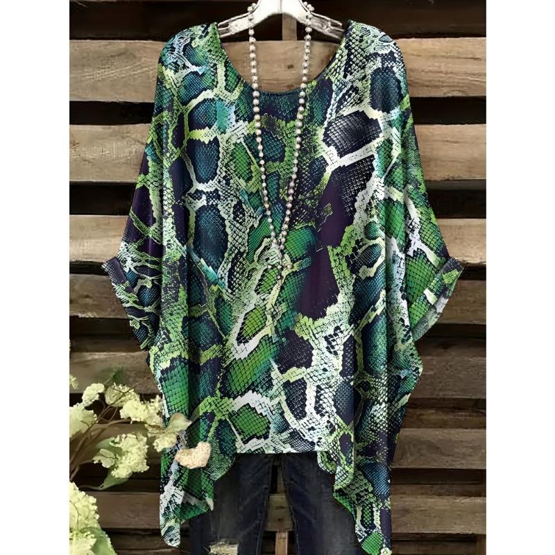 Nuevas Camisetas Elegantes para Mujer con Estampado de Pavo Real Casual Sueltas Lavables a Máquina Cuello Redondo Manga Corta Moda de Verano Streetwear Ropa