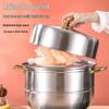32cm Stainless Steel Double-Layer Steamer Pot