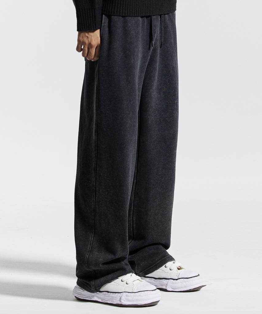 CREAM SODA LAB Pigment Wide String Pants Black