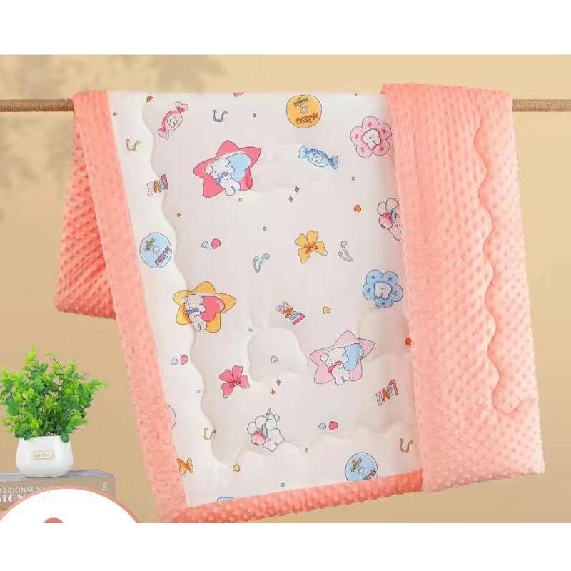 Cartoon Newborn Warm Blanket Household Autumn Winter Thickened Baby Blanket  Soft Velvet Kindergarten Children's Blanket