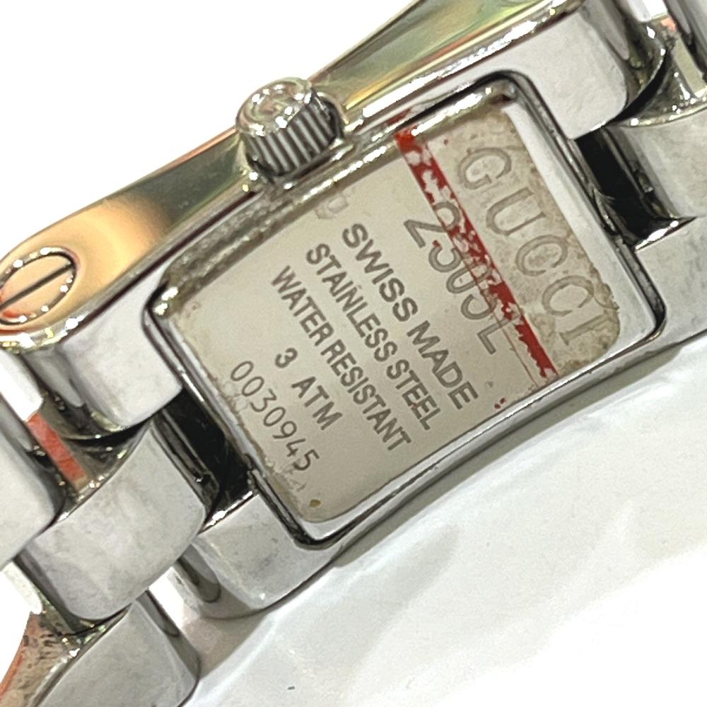 GUCCI 2305L Bangle watch Quartz Analog Square Watch Wristwatch SS