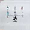 F136 Titanium Moonstone Opal Ice Cream Earrings with Diamond Inlay Lip & Tragus Studs