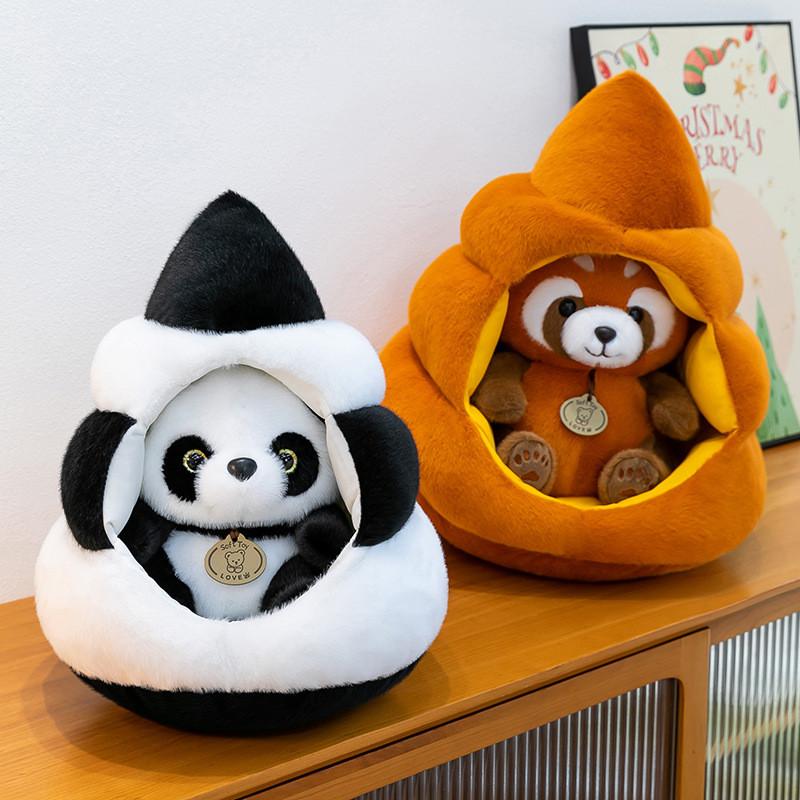 Pet Plush Toy Cartoon Raccoon Panda Duck With Pp Cotton Filling For Kids And Giftgiving