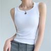 Women's Black Spaghetti Strap Camisole with Chest Pad – Sleeveless Spring Base Layer Top