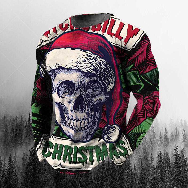 

Hip Hop Skeleton Series 3D Printed Men s T-shirts Summer Street Round Neck Long Sleeve Casual T-shirts S