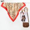 Women's All-Season Retro Chain Print Faux Silk Scarf