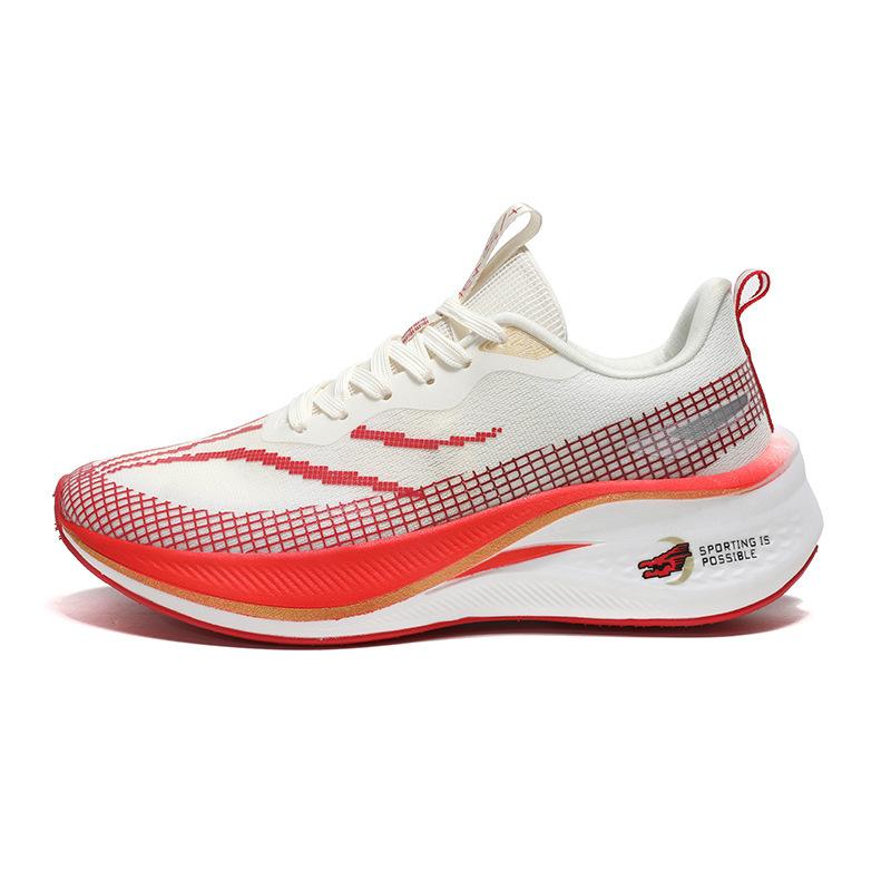 Running Shoes Mesh Sports Shoes Breathable Shock Absorption Rebound Professional Marathon Carbon Board Racing Training Running Shoes