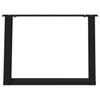 Vidaxl Coffee Table Legs, 2 Pcs, Black, 70X(42-43) Cm, Steel
