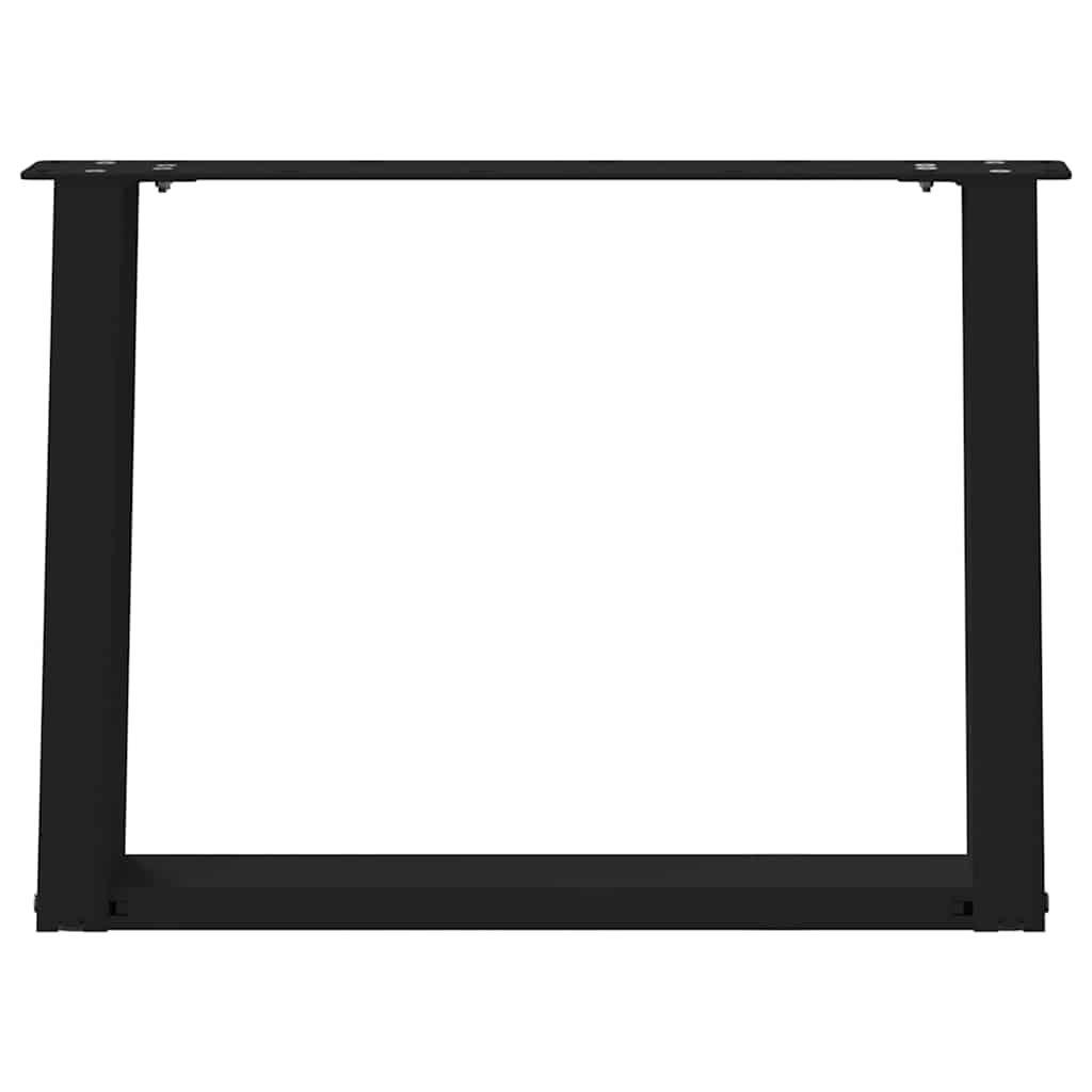 Vidaxl Coffee Table Legs, 2 Pcs, Black, 70X(42-43) Cm, Steel