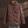 Mom's Winter White Duck Down Jacket - Warm, Stylish Chinese National Style Coat for Middle-aged & Elderly Women