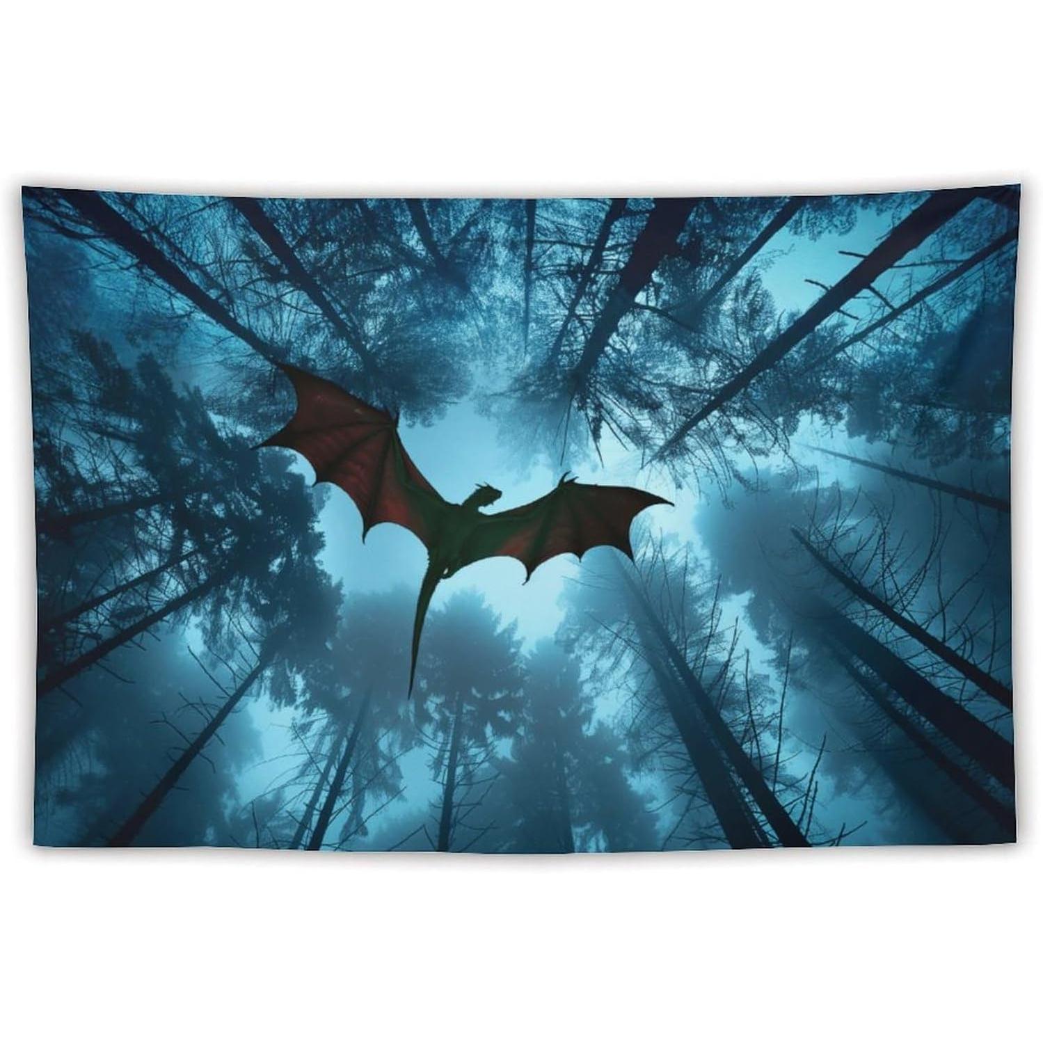 Tapestry Cliqr Fantasy Ceiling Flying Dragon 75x100