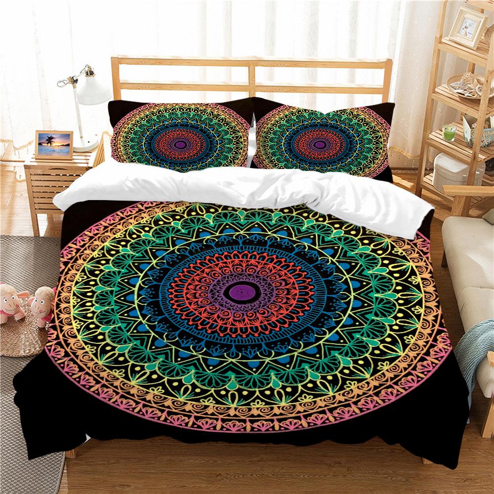 Bohemian Style Bedding Two Three Piece Set Polyester 3D Digital Printing