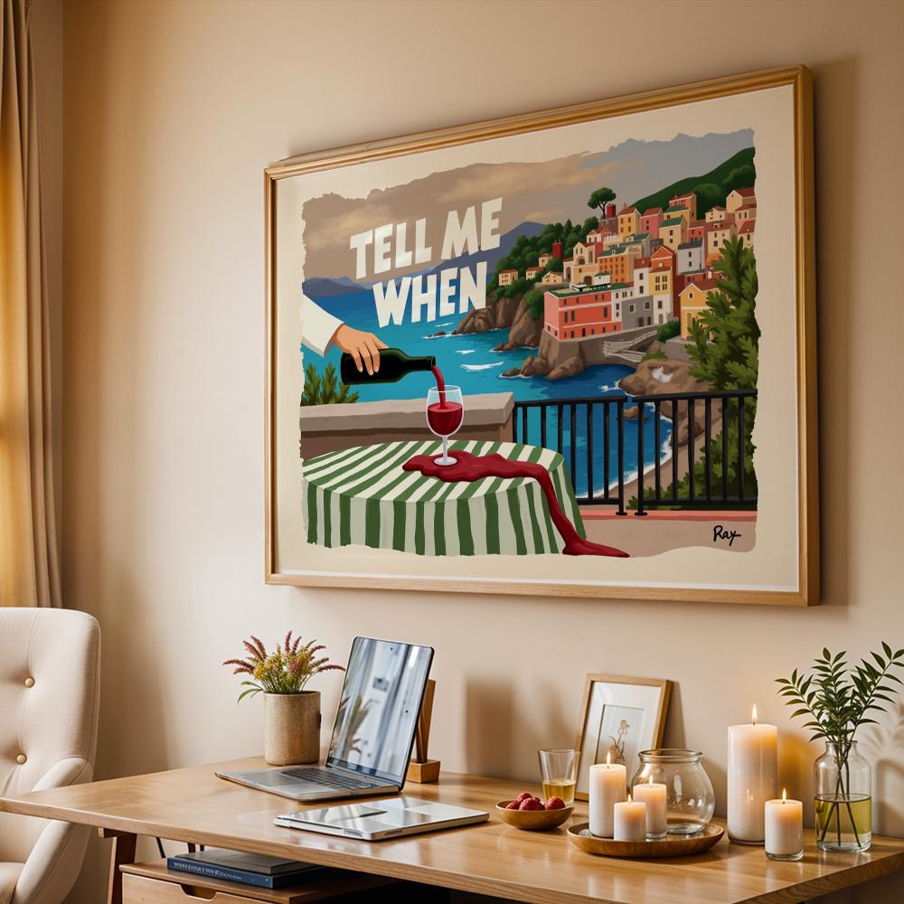 Decorative Paintings Living Room Coastal Region Canvas Paintings with Mediterranean Style Suitable Dining Room Home Decoration.