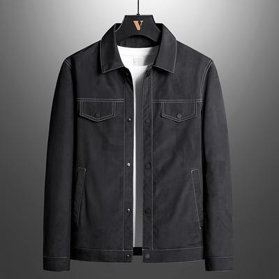 Men's Jacket Spring New Coat Middle-aged and Young Korean Version Casual Lapel Jacket Men's Clothing