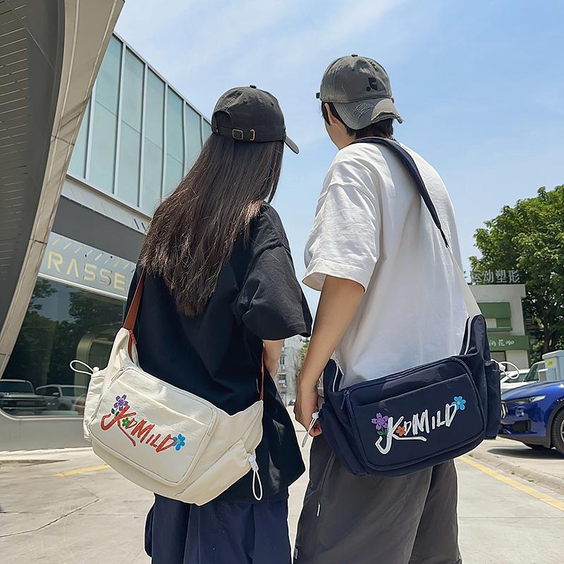 

Letter Messenger Bag Couple s Lightweight Shoulder Bag сірий