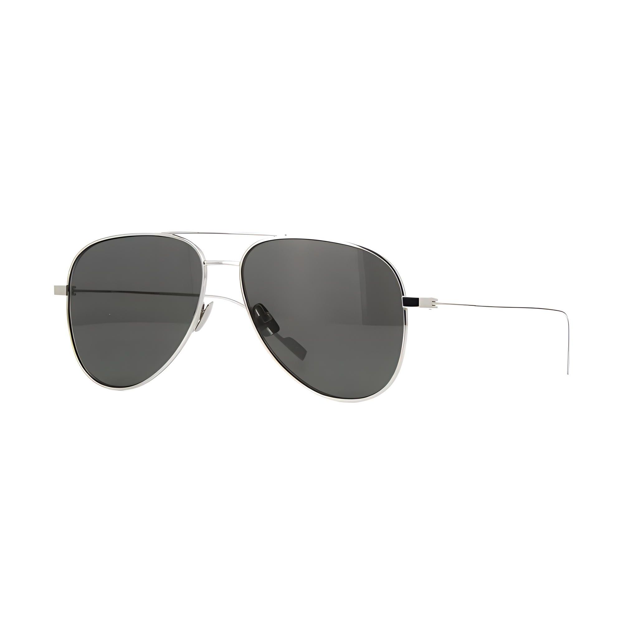 

Saint Laurent Driving Sunshade Comfortable Alloy Frame Aviator Sunglasses Men sunglasses Silver SL-193-T-001 Silver,59