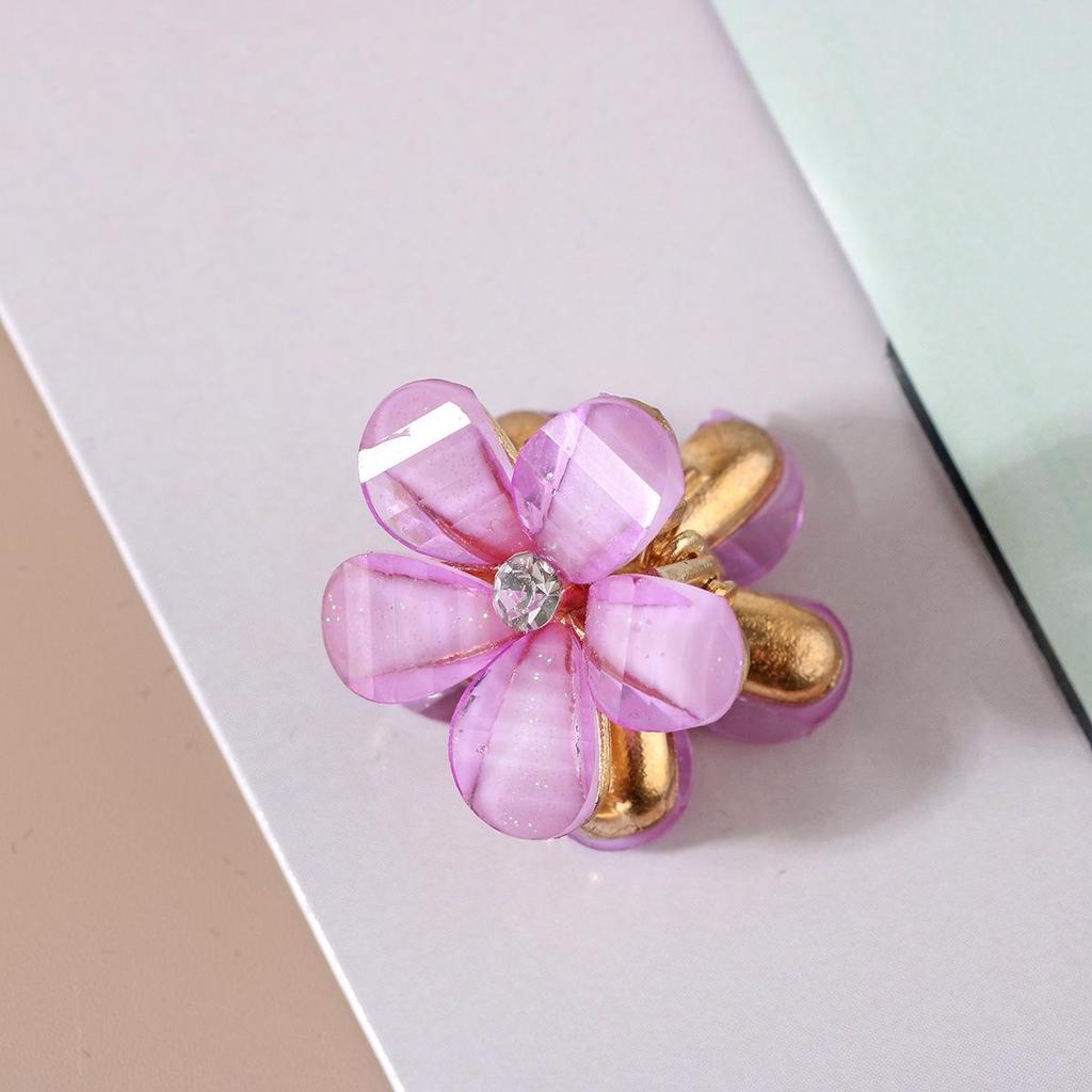 Korean Cute Pearl Floral Cat's Eye Hair Claw Clip