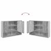 Bathroom Furniture Set 2 Pcs Grey Sonoma Plywood and Metal